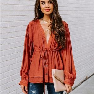 Flawless drawstring blouse